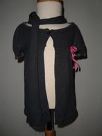 GRIJS /zilveren vestje met sjaal 110 *~~nieuw~~*, Kinderen en Baby's, Kinderkleding | Maat 110, Verzenden, Nieuw, Meisje, Trui of Vest