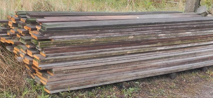 Te koop bankirai vlonderplanken en rvs schroeven, Tuin en Terras, Palen, Balken en Planken, Zo goed als nieuw, Planken, 250 cm of meer