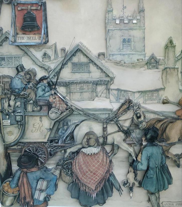 Anton Pieck 3 dimensionaal schilderij, Antiek en Kunst, Kunst | Schilderijen | Klassiek, Verzenden