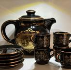 Handgemaakt Grieks koffie servies versierd met 24karaat goud, Antiek en Kunst, Ophalen of Verzenden