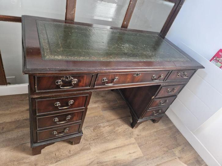 Antiek bureau met leder inleg, Antiek en Kunst, Antiek | Kantoor en Zakelijk, Ophalen