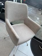 4 Van Bommel eettafelstoelen beige & taupe €100!, Huis en Inrichting, Stoelen, Ophalen of Verzenden, Zo goed als nieuw, Overige kleuren