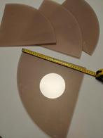 Kwart Rond Glaspaneel Terracotta, Gebruikt, Ophalen of Verzenden, Glas, Minder dan 100 cm