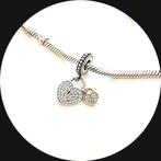 Pandora hanger Love Locks rose goud zirkonia 791807CZ Hart, Sieraden, Tassen en Uiterlijk, Bedels, Pandora, Ophalen of Verzenden