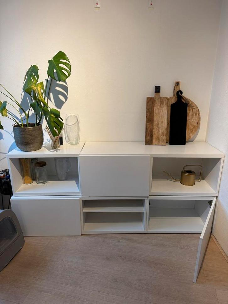 Ikea Besta kasten - 4 stuks, Huis en Inrichting, Kasten | Dressoirs, Gebruikt, 100 tot 150 cm, 25 tot 50 cm, Met deur(en), Kunststof