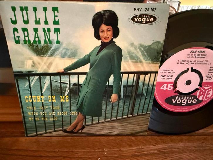 Julie Grant - Count On Me - Vogue Single, Cd's en Dvd's, Vinyl | Pop, Zo goed als nieuw, 1960 tot 1980, Overige formaten, Ophalen of Verzenden