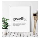 Gezellig Schilderij - Moderne Minimalistische Print, Ophalen, Overige materialen, 150 tot 200 cm, Lijsten