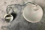 Half open hang lamp met mat glas, Ophalen of Verzenden, Zo goed als nieuw, Glas, 75 cm of meer