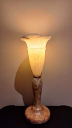 Schemerlamp Albast natuursteen, Huis en Inrichting, Lampen | Tafellampen, Ophalen, Overige materialen, Klassiek, Zo goed als nieuw