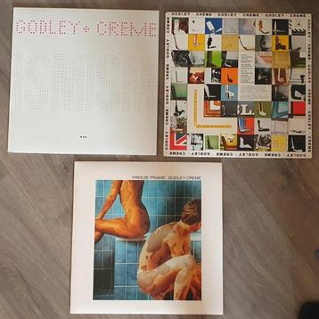 3 Godley crème vinyl records in near mint with inlays beschikbaar voor biedingen