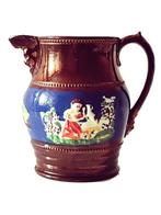 ANTIEKE STAFFORDSHIRE melkkan, Ophalen of Verzenden