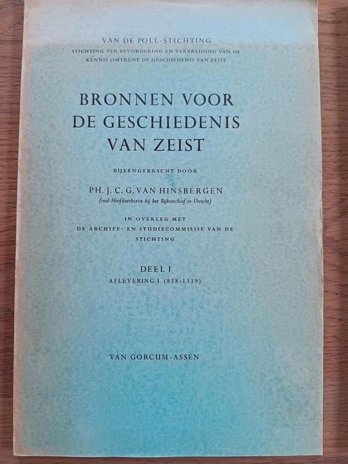 Hinsbergen - Bronnen geschiedenis Zeist Deel 1 Afl. 1,2,3,4, Boeken, Geschiedenis | Stad en Regio, Gelezen, 20e eeuw of later