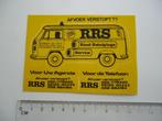 sticker oud RRS VW Volkswagen bus t1 t2 t3 autobus retro, Verzenden, Zo goed als nieuw, Bedrijf of Vereniging