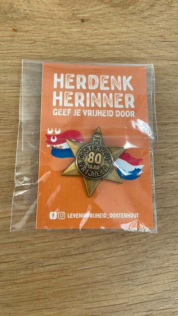 Herdenkingspin Oosterhout 80 jaar vrijheid beschikbaar voor biedingen