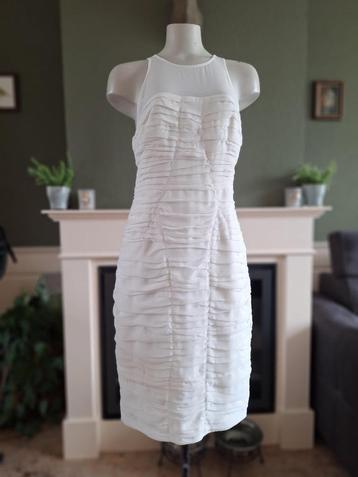 Halston Heritage jurk prachtige crème wit 12 38 M Gratis V. beschikbaar voor biedingen