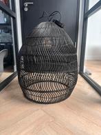 Hanglamp zwart riet, Ophalen of Verzenden, Zo goed als nieuw, Overige materialen, 50 tot 75 cm
