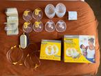 Medela Handsfree dubbele borstkolf met extra collection cups, Ophalen of Verzenden, Zo goed als nieuw, Borstkolf