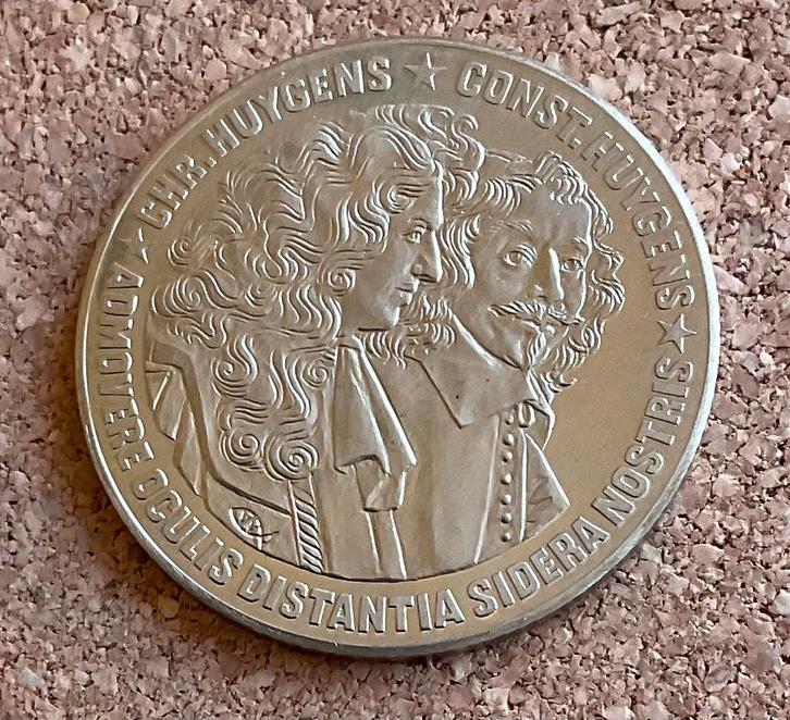 Penning - Nederland 10 ECU 1989 Chr. en Const. HUYGENS, Postzegels en Munten, Penningen en Medailles, Overige materialen, Nederland