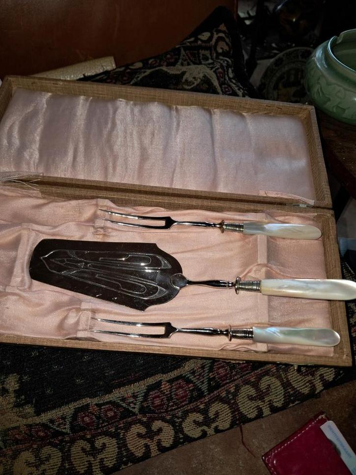 Vis bestek, antiek., Antiek en Kunst, Antiek | Bestek, Ophalen of Verzenden