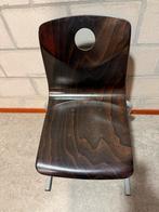 4 vintage zwarte stapelbare stoelen Galvanitas, Huis en Inrichting, Stoelen, Ophalen, Zwart