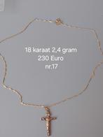 Gouden ketting 18 karaat met kruis AANBIEDING, Verzenden, Zo goed als nieuw, Goud, Goud