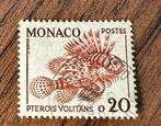 Monaco Postzegel 1960 - vis koraalduivel -Gestempeld, Ophalen of Verzenden, Gestempeld