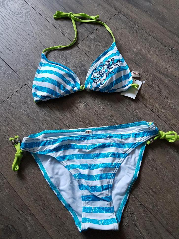 Bikini -- maat 40 -- Livera (nieuw, met kaartje!), Kleding | Dames, Badmode en Zwemkleding, Nieuw, Bikini, Blauw, Ophalen of Verzenden