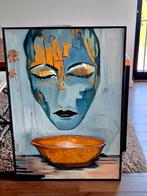 Modern olieverfschilderij op doek, 100x70 met lijst, Antiek en Kunst, Kunst | Schilderijen | Modern, Ophalen