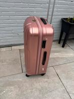 Koffer - Roze - Met Wieltjes, Sieraden, Tassen en Uiterlijk, Koffers, 60 tot 70 cm, Gebruikt, Hard kunststof, 45 tot 55 cm