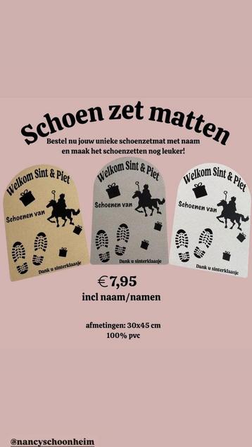 Schoenzet mat met naam sinterklaas beschikbaar voor biedingen