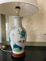 SALE. Prachtige oriëntaals Chinese vaas lamp met houten voet, Huis en Inrichting, Lampen | Tafellampen, Minder dan 50 cm, Overige materialen