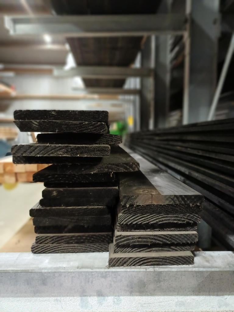 Zwarte tuinplanken geschaafd 15x140mm (nr. 3) 45/60, Ophalen, Nieuw, 250 cm of meer, Planken