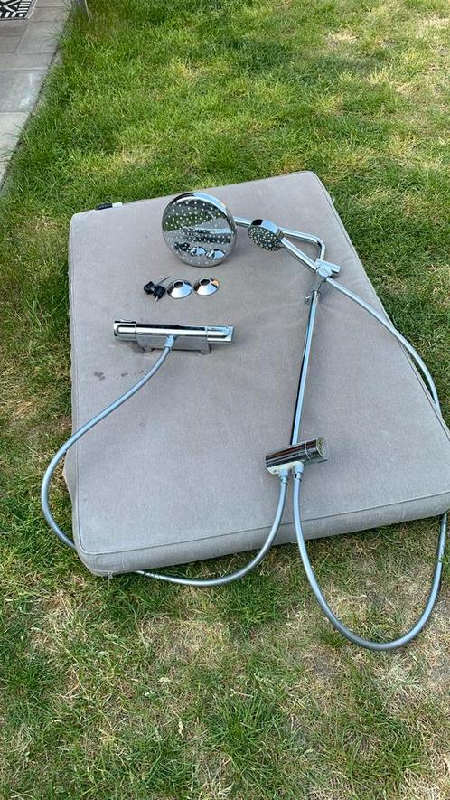 Grohe thermostaatkraan met regendouche, Huis en Inrichting, Badkamer | Badkamermeubels, Gebruikt, Overige typen, Minder dan 100 cm