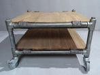 Industriële Salontafel/Bijzettafel - Bodhi - ZGAN, Huis en Inrichting, Tafels | Salontafels, Ophalen, 50 tot 100 cm, Vierkant