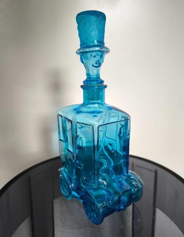 Vintage Blauwe Auto Fles Genie Bottle Empoli Italy beschikbaar voor biedingen