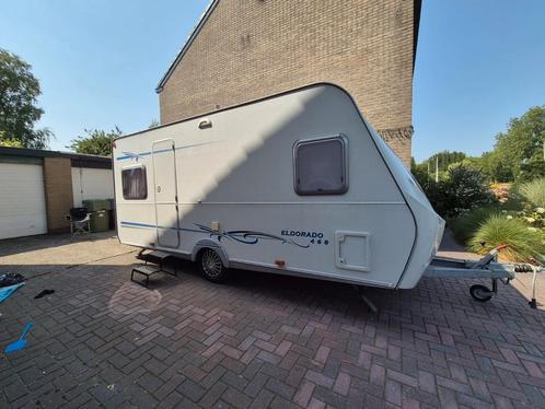 Carevelair eldorado 460 met nieuwe voortent, Caravans en Kamperen, Caravans, Particulier, tot en met 4, 750 - 1000 kg, Rondzit