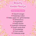 Compleet verzorgd beauty kinderfeestje thuis! Spafeestje, Ophalen, Nieuw, Meisje, Overige typen