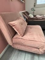 Slaapbank 1 persoons, oud roze z.g.a.n., Ophalen, Eenpersoons, 75 tot 100 cm, Zo goed als nieuw