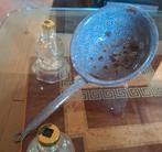 Vintage Geëmailleerde Steelvergiet, Antiek en Kunst, Ophalen of Verzenden