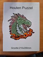 Puzzel draak, hout, 147 hele kleine stukjes in aparte vormen, Ophalen of Verzenden, Zo goed als nieuw, Legpuzzel