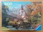 Vintage Ravensburger legpuzzel 1500 stukjes - Ramsau, Ophalen of Verzenden, 500 t/m 1500 stukjes, Gebruikt, Legpuzzel