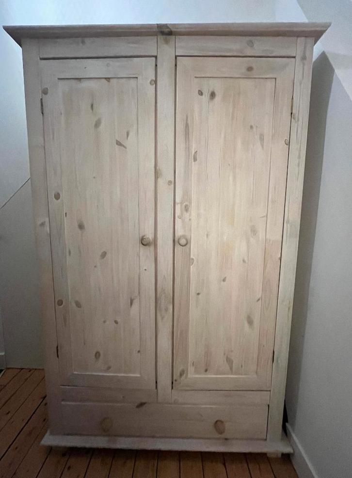 Grenen kledingkast, Huis en Inrichting, Kasten | Kledingkasten, Gebruikt, 150 tot 200 cm, 100 tot 150 cm, 25 tot 50 cm, Met lade(s)