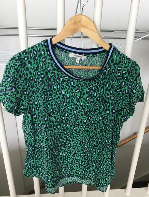 Groene top shirt panterprint merk Garcia maat M, Kleding | Dames, T-shirts, Zo goed als nieuw, Maat 38/40 (M), Groen, Korte mouw