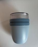 Mepal Lunchpot Ellipse - Grijs/ Blauw 500ml + 200ml, Ophalen, Zo goed als nieuw