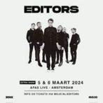 2x entree Editors 5 maart Amsterdam en 1 parkeerkaart, Tickets en Kaartjes, Evenementen en Festivals, Twee personen