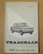 Vraagbaak NSU Prinz 1000 1964-1965, Auto diversen, Handleidingen en Instructieboekjes, Verzenden