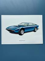 Maserati Khamsin - Prachtige Auto Illustratie, Ophalen of Verzenden, Zo goed als nieuw, Auto's