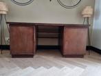 Houten bureau met opbergruimte - 170cm breed, Ophalen, Gebruikt, Bureau