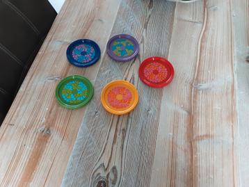 5 leuke oude retro/vintage onderzetters.  beschikbaar voor biedingen