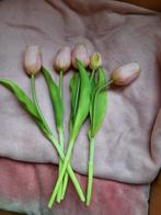 Roze Tulpen Boeket - 5 stuks kunst bloemen nieuw staat, Huis en Inrichting, Ophalen of Verzenden, Zo goed als nieuw, Binnen
